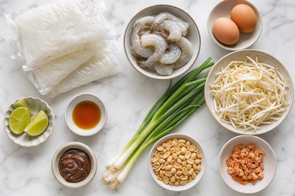 Ingredients for Shirataki Pad Thai