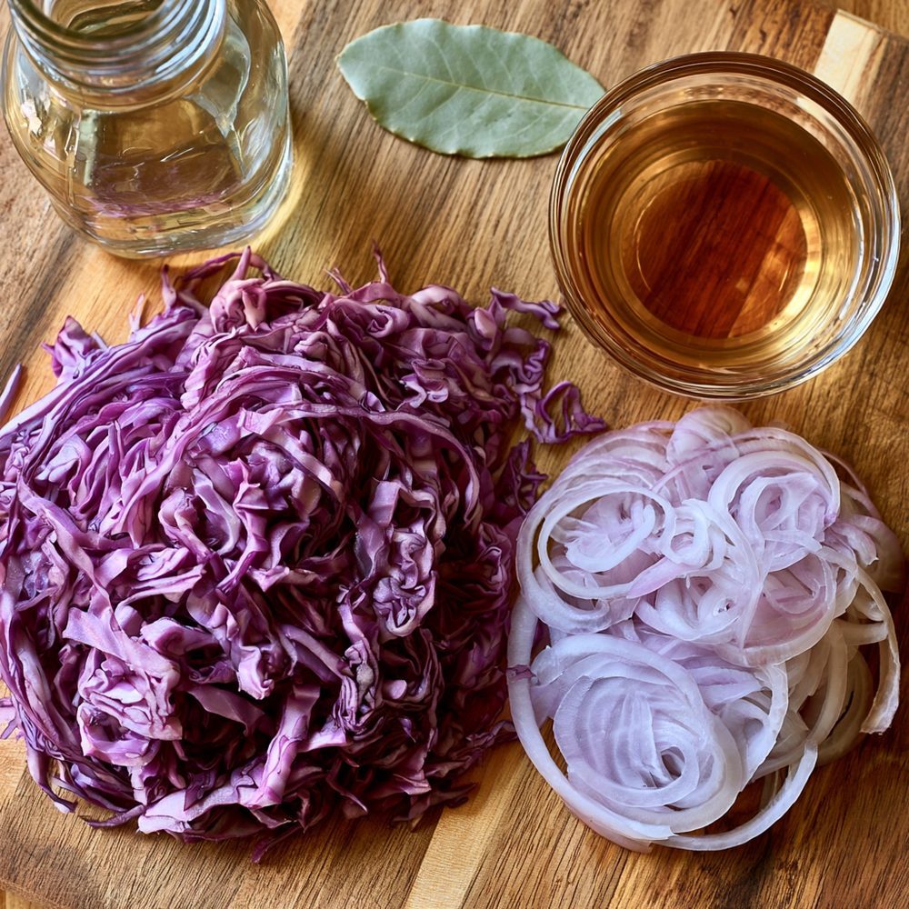 Ingredients for Braised Red Cabbage, Sweet and Sour