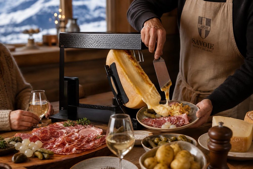 Raclette Keto Charcuterie, plated and ready to serve