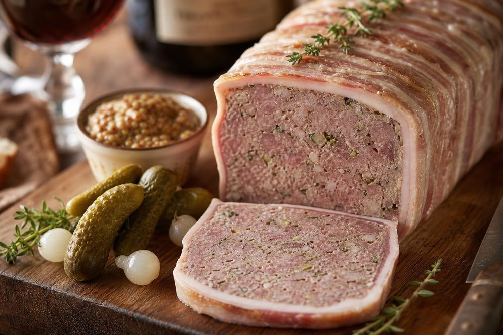 Terrine de Campagne Keto, plated and ready to serve