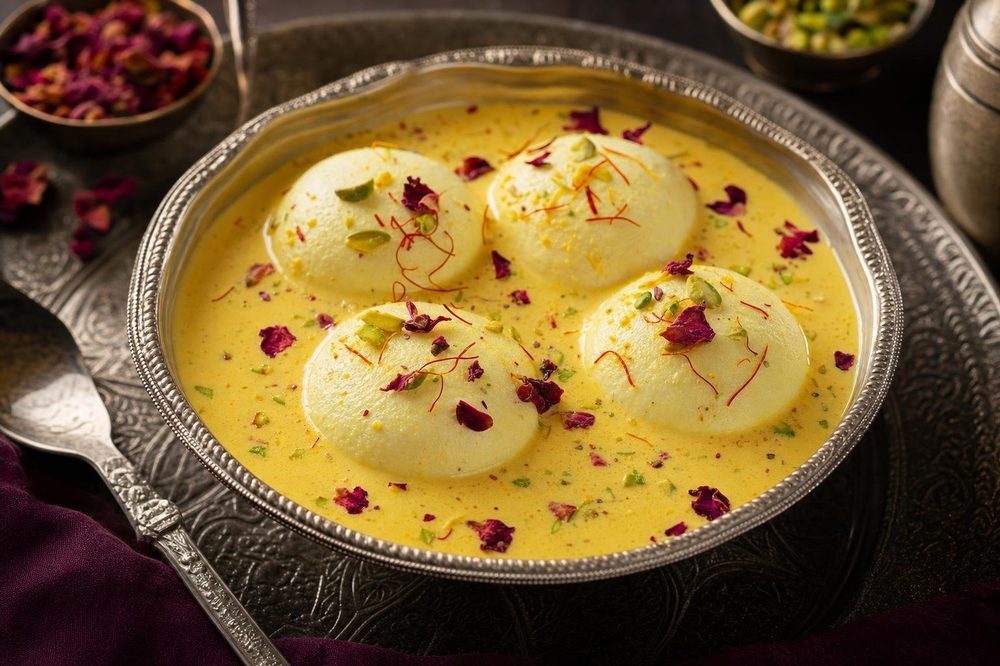 Keto Rasmalai, plated and ready to serve
