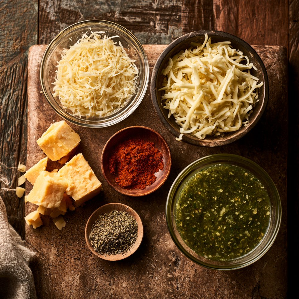 Ingredients for Air-Fried Chicharrón de Queso Chips