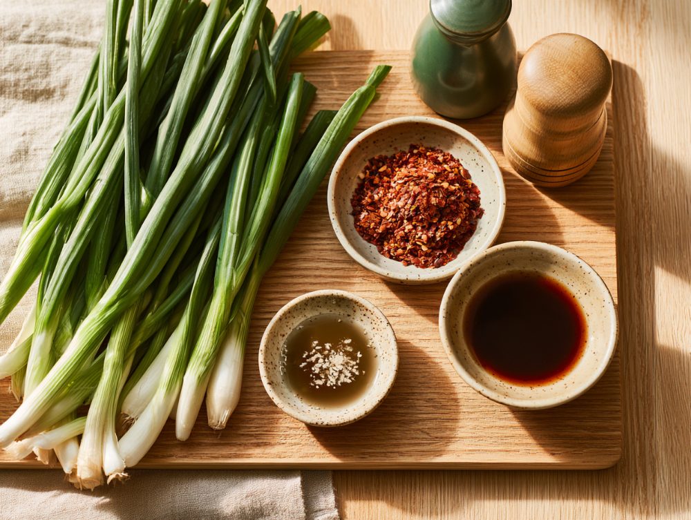 Ingredients for Korean Pa-muchim