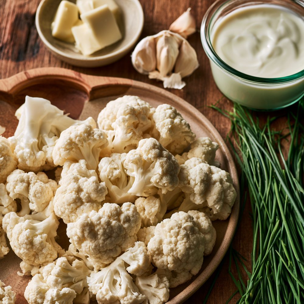 Ingredients for Buttery Southern Mashed Cauliflower