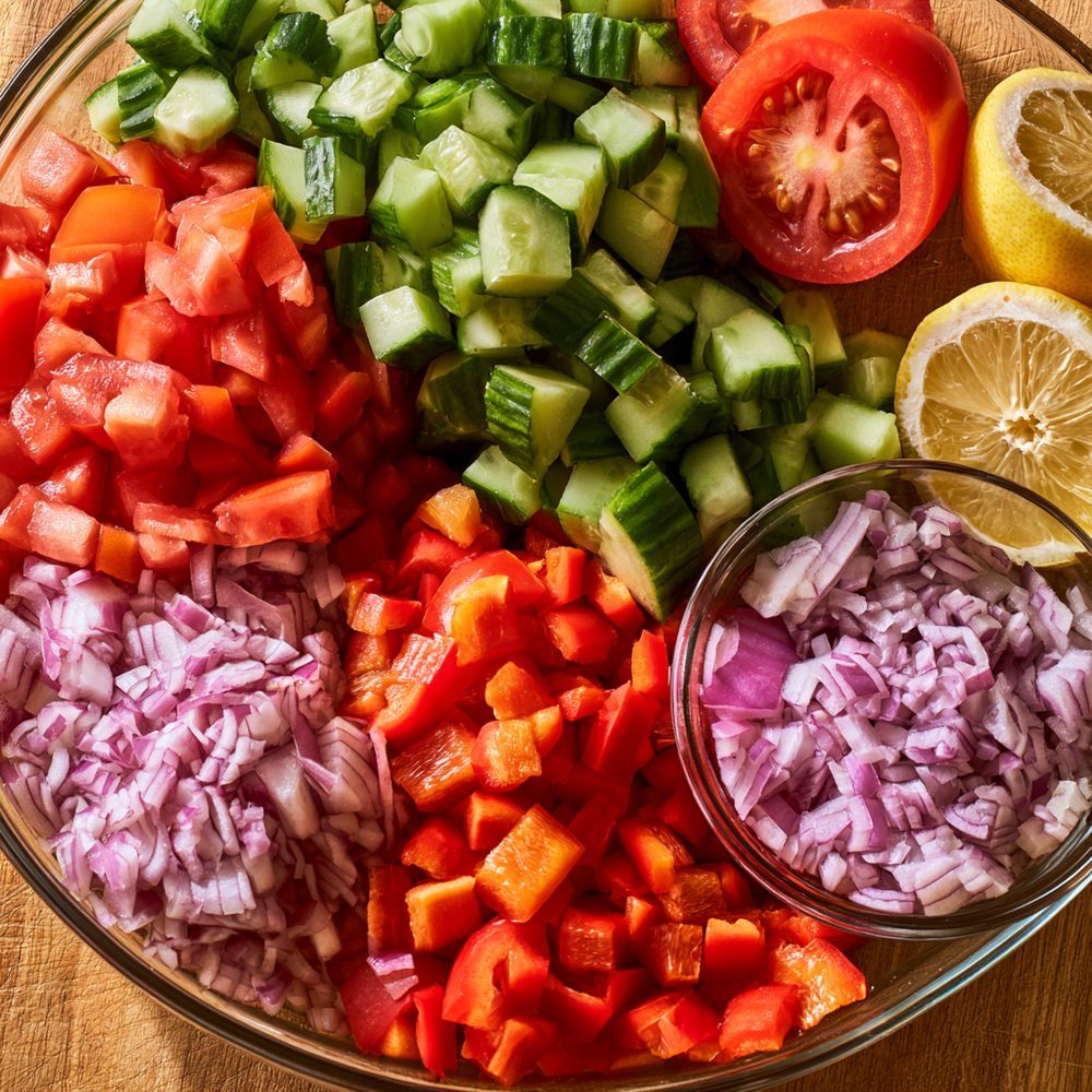 Ingredients for Israeli Chopped Salad