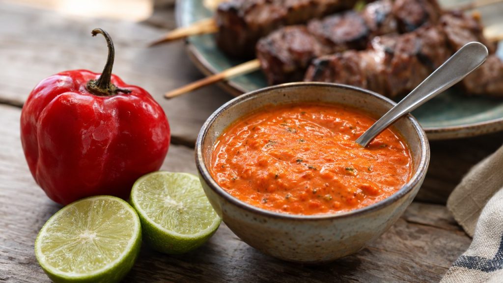 Salsa de Rocoto, plated and ready to serve