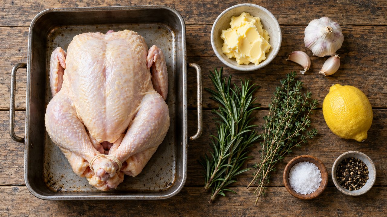 Ingredients for Keto Irish Roast Chicken