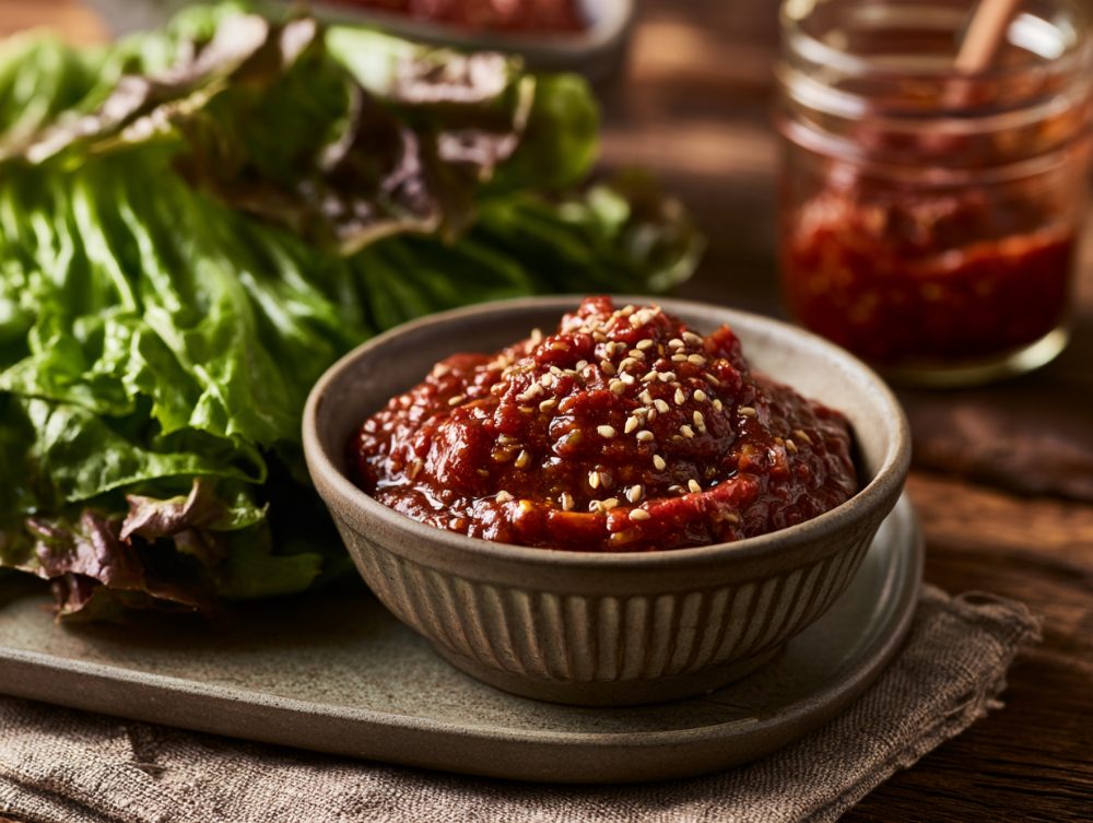 Korean Ssamjang, plated and ready to serve