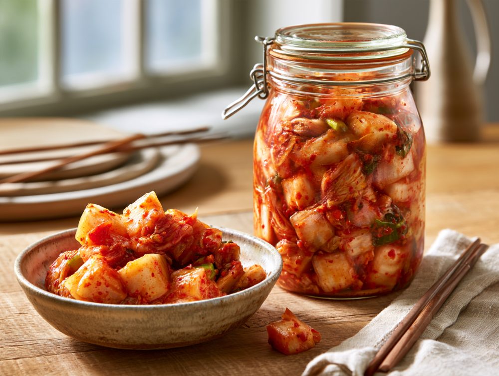 Korean Mak-kimchi, plated and ready to serve