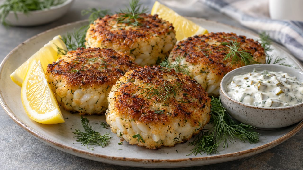 Keto Irish Fish Cakes, plated and ready to serve