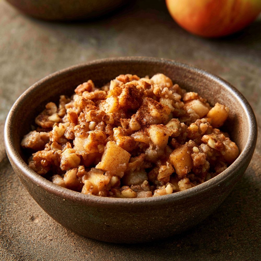 Sugar-Free Classic Charoset, plated and ready to serve