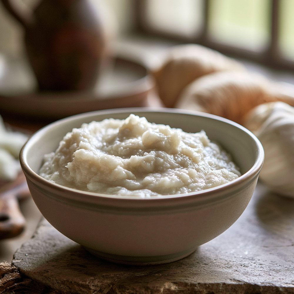 Polish Chrzan, Horseradish Sauce, plated and ready to serve