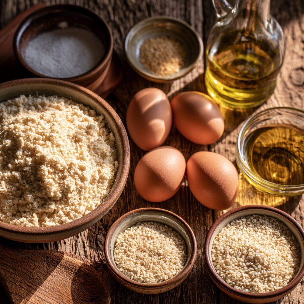 Ingredients for Shabbat Challah, Almond Flour