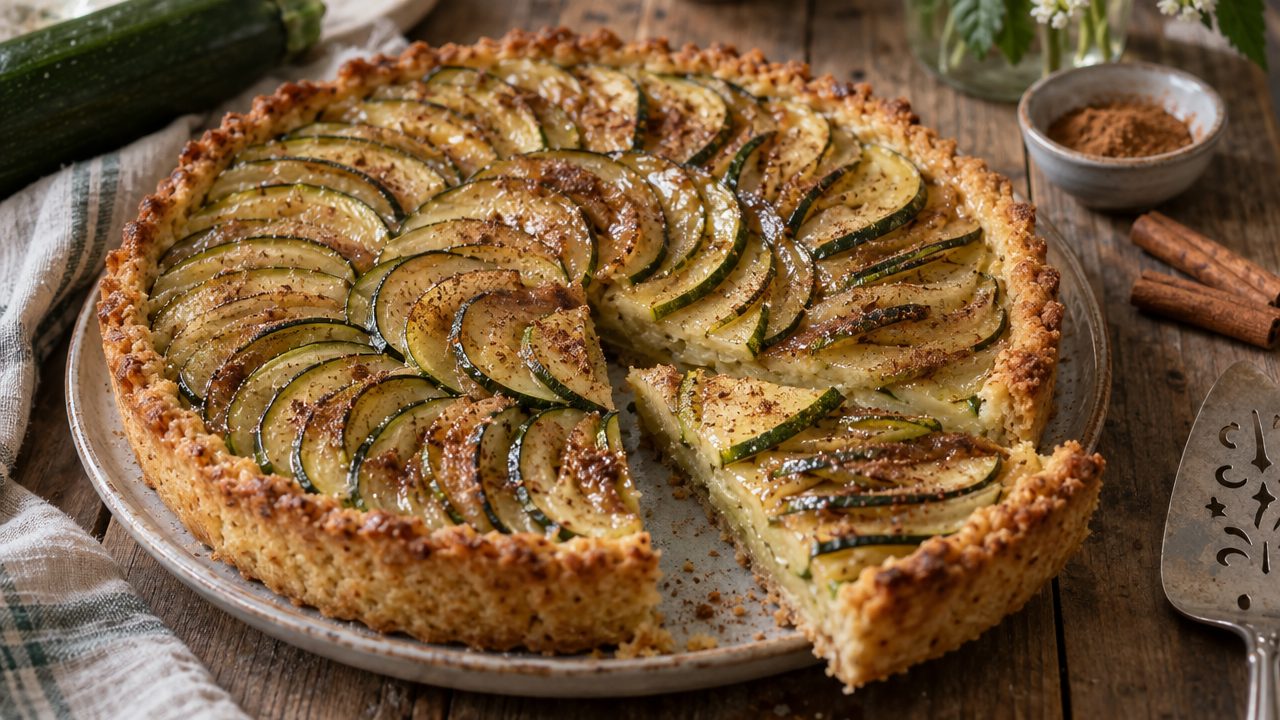 Keto Irish Apple Tart (Without the Apples!), plated and ready to serve