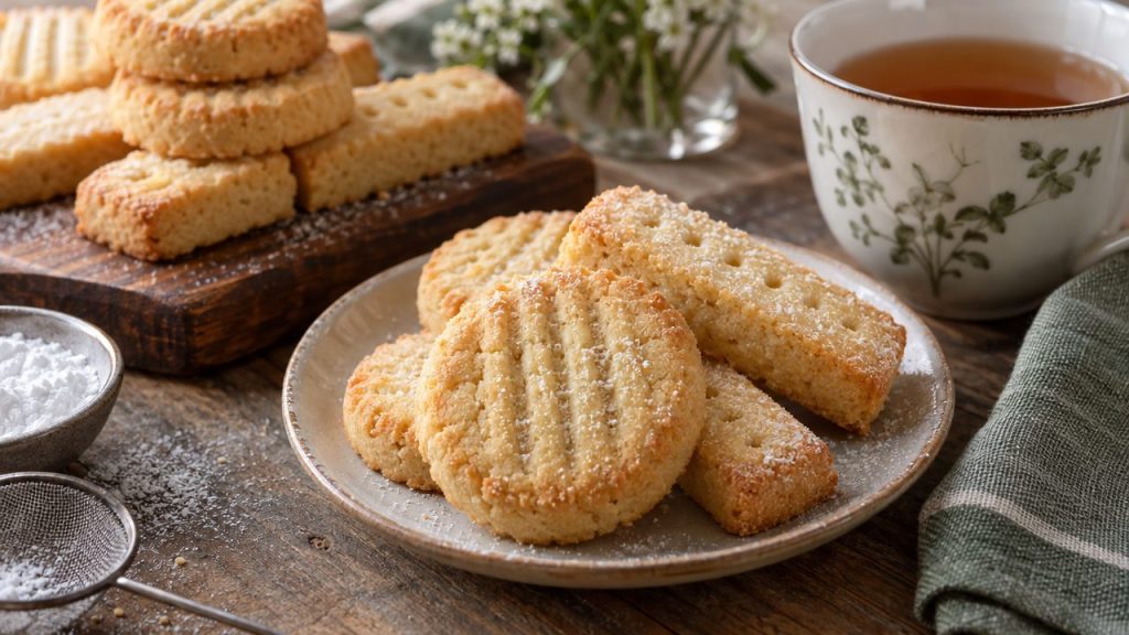 Keto Irish Shortbread Cookies, plated and ready to serve