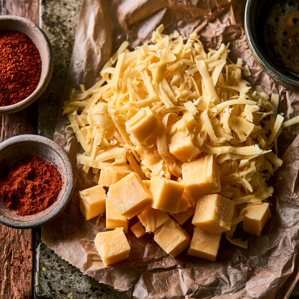Ingredients for Oven-Baked Cheddar Cheese Shells