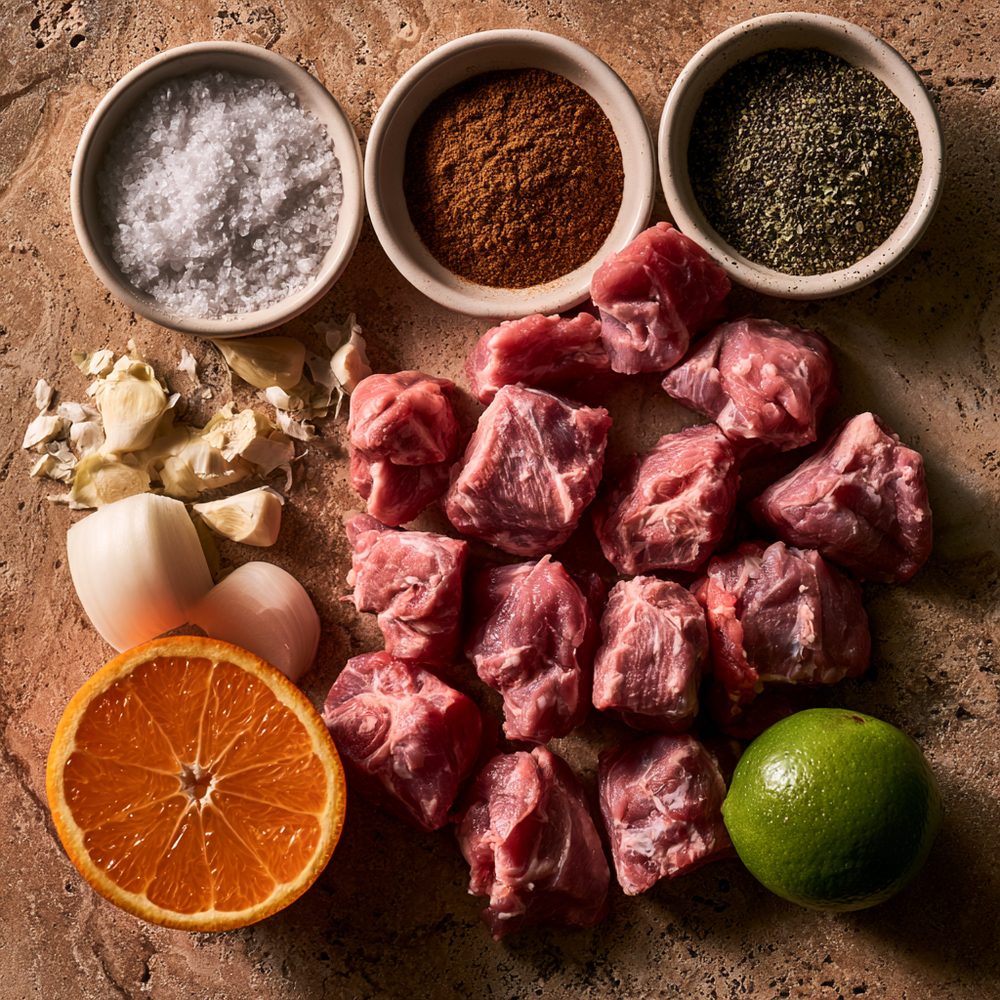 Ingredients for Instant-Pot Carnitas Lettuce Tacos