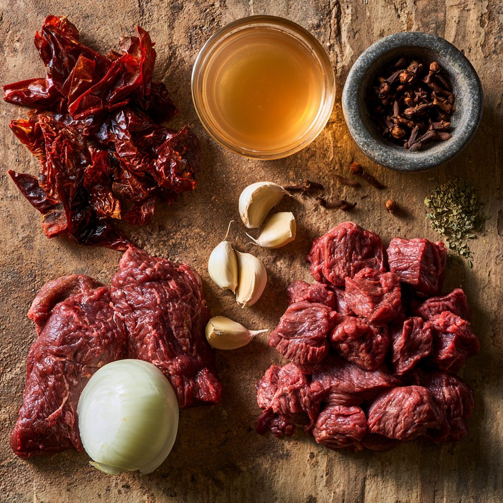 Ingredients for Quesabirria Roll-Ups