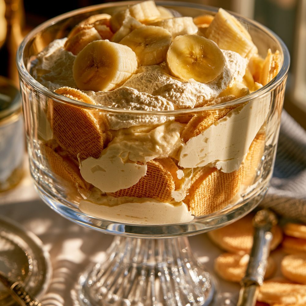 Banana Pudding, Keto Style, plated and ready to serve