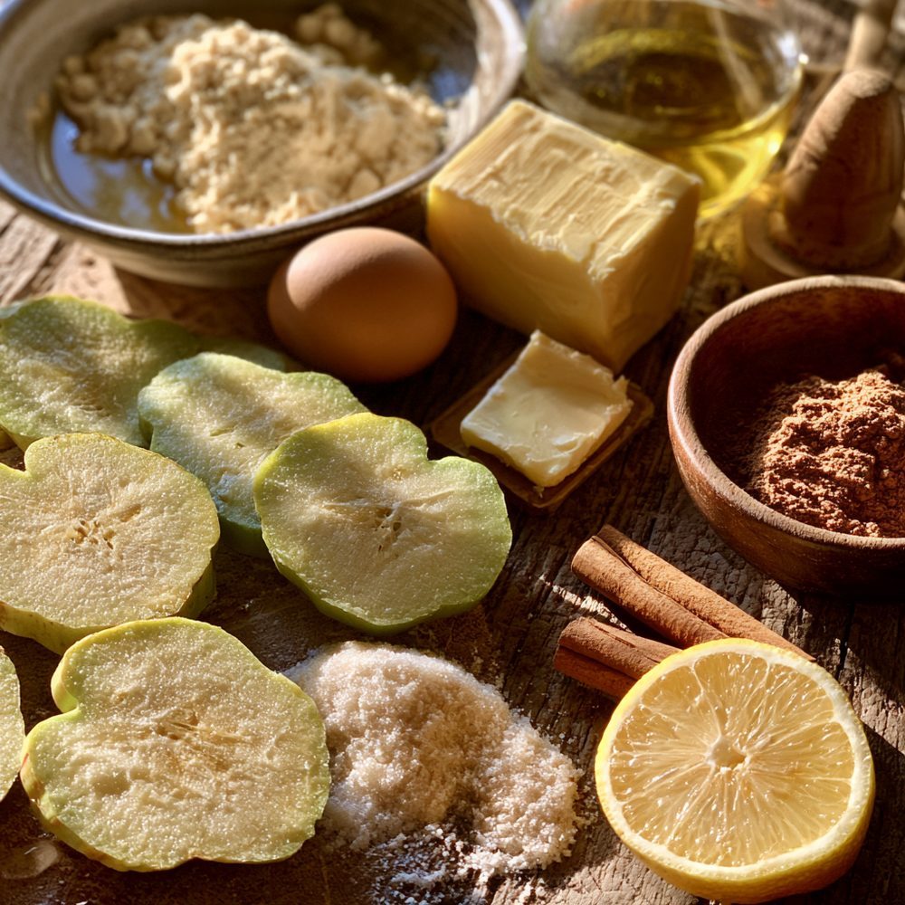 Ingredients for Polish Szarlotka-less Almond Tart, Sugar-Free