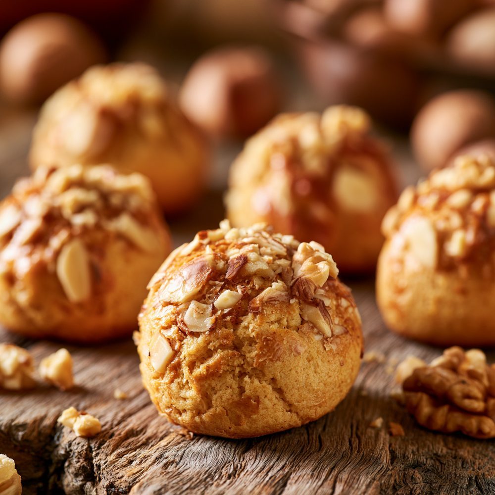 Polish Mazurek-Style Almond Bites, Sugar-Free, plated and ready to serve
