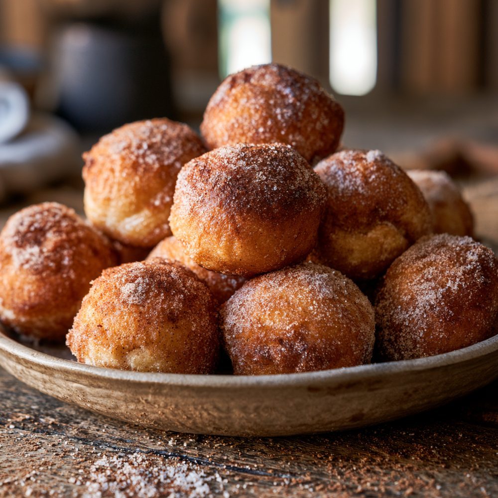 Polish Racuchy Almond Bites, Sugar-Free, plated and ready to serve