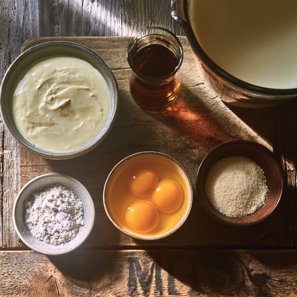 Ingredients for Polish Budyń Waniliowy, Vanilla Pudding, Sugar-Free
