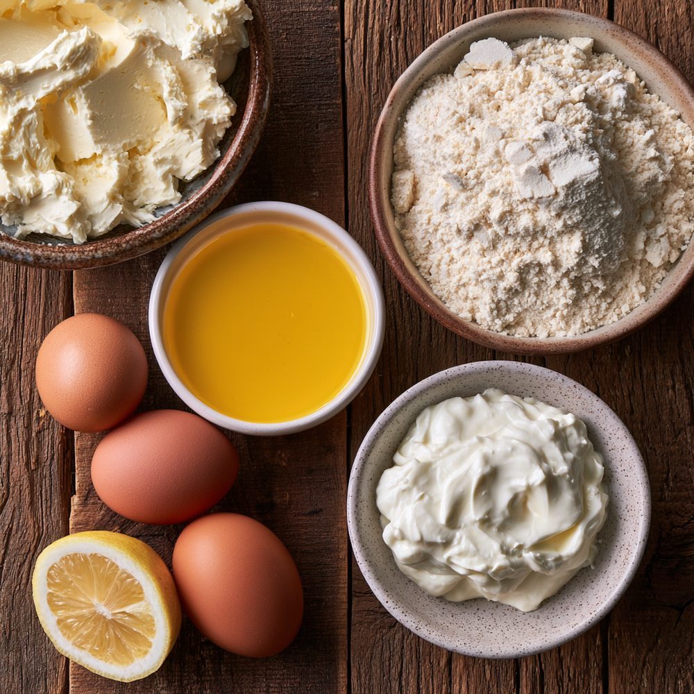 Ingredients for New York-Style Keto Cheesecake