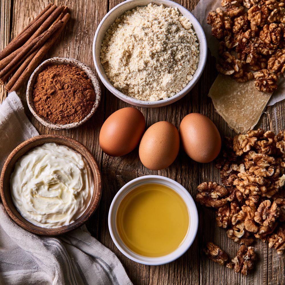 Ingredients for Sour Cream Coffee Cake, Almond Flour