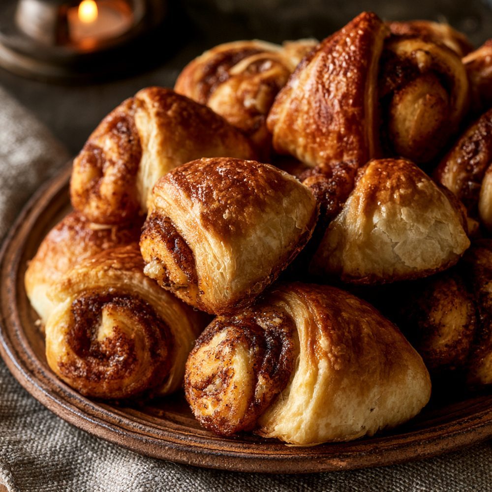 Cheese Rugelach, plated and ready to serve