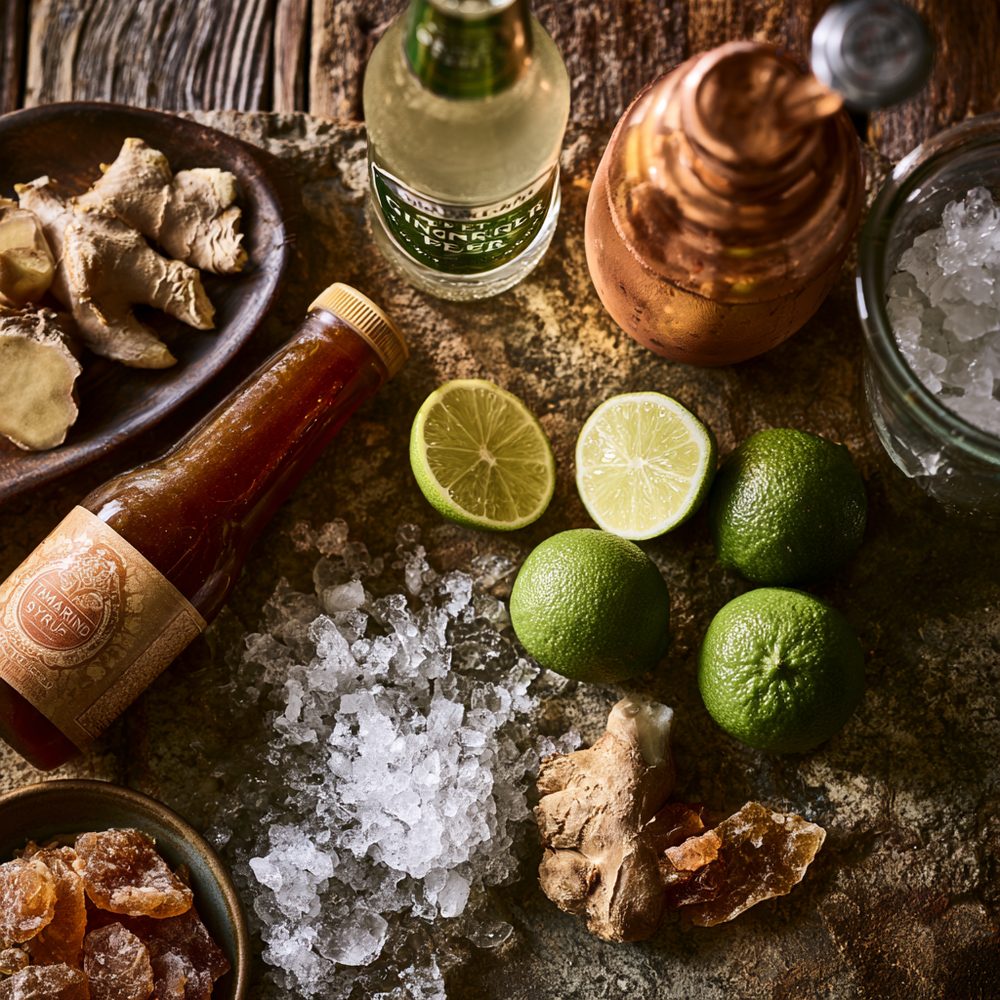 Ingredients for Tamarind-Ginger Mock Mule