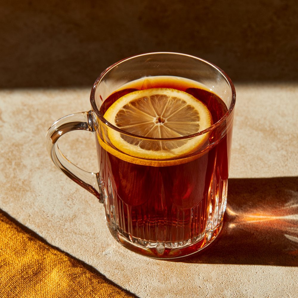 Russian-Style Black Tea, plated and ready to serve