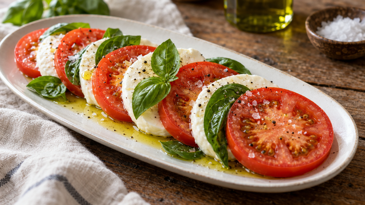 Classic caprese salad platter