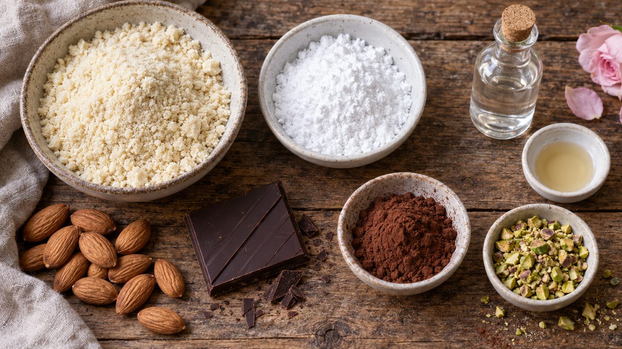 Ingredients for Marzipan Keto Truffles