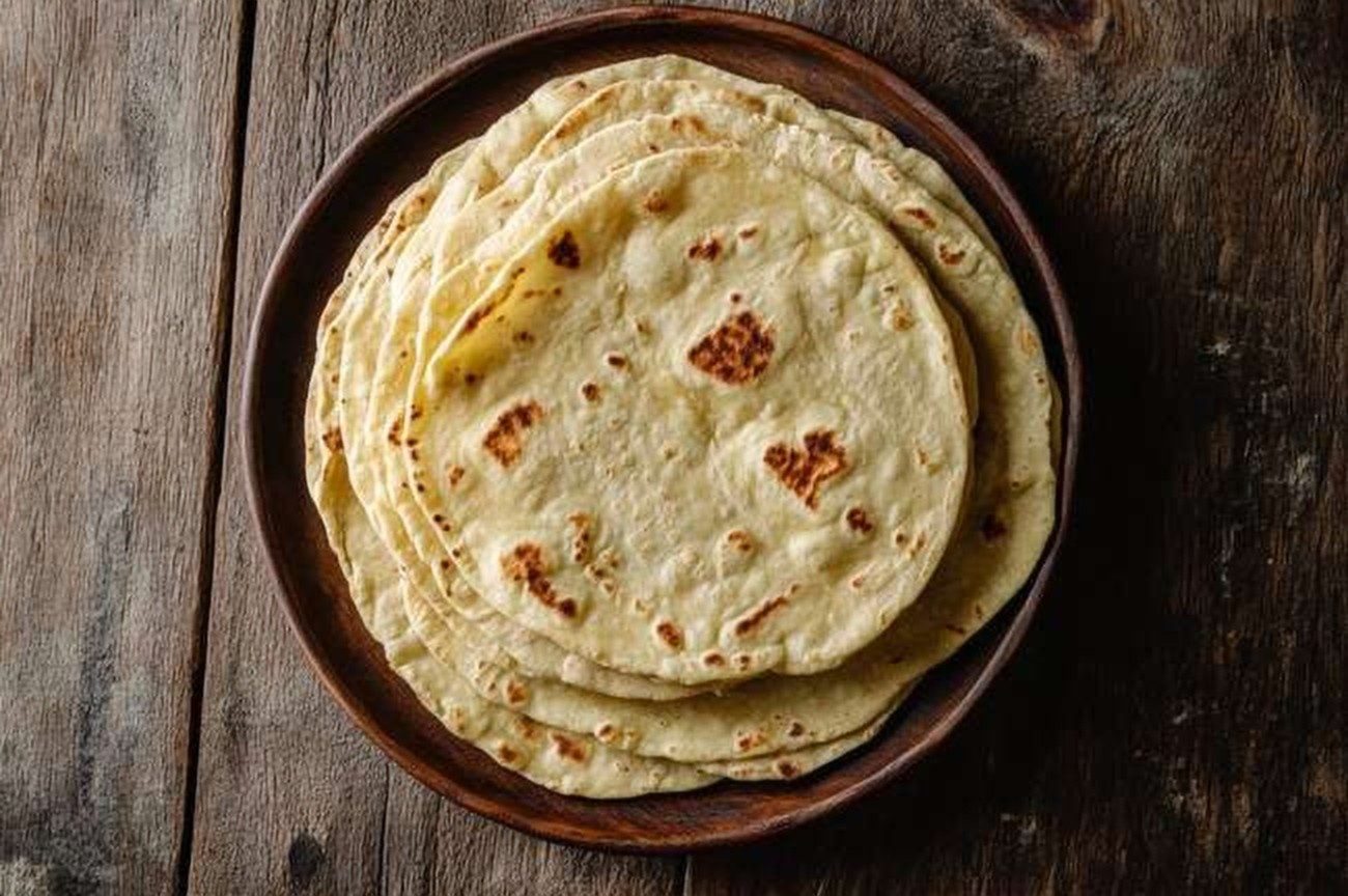 Ethiopian Almond Flatbread, plated and ready to serve