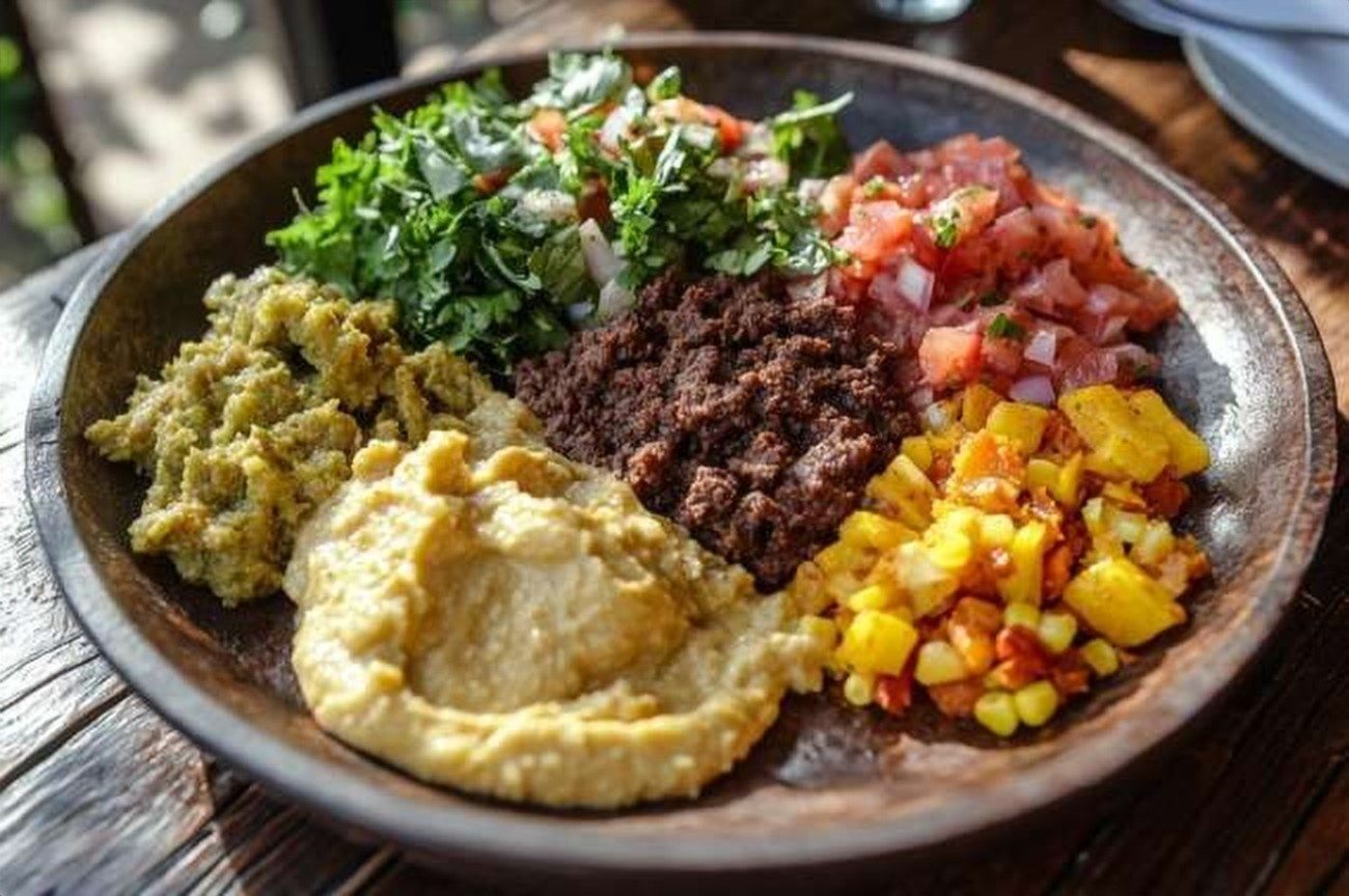 Ethiopian Kitfo-Adjacent Bites, Keto (Steak Tartare Style, Cooked Option), plated and ready to serve