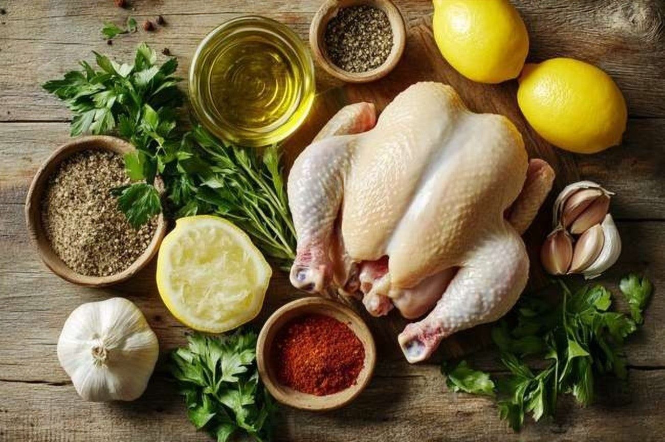 Ingredients for Kenyan Kuku Choma, Grilled Chicken