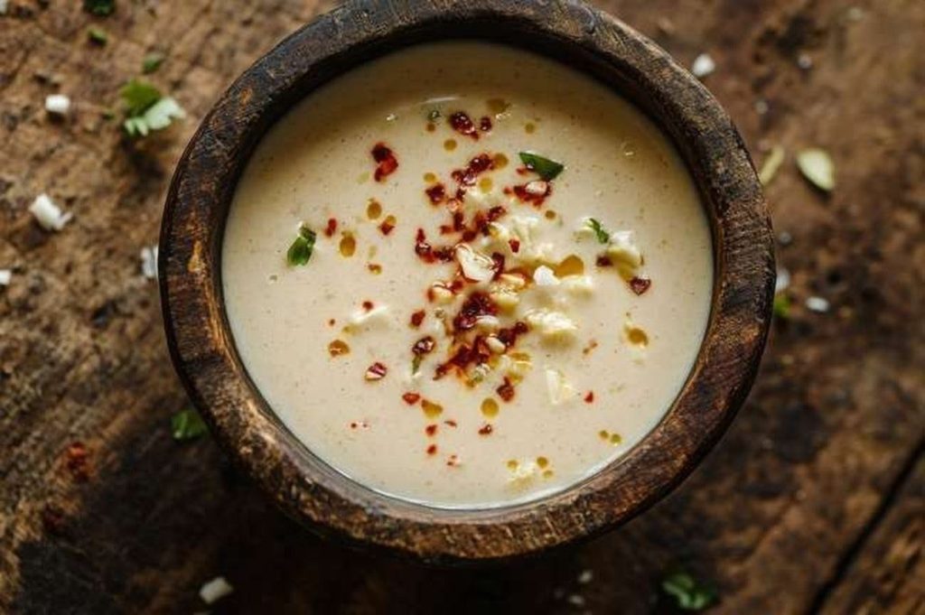 Tanzanian Coconut-Lime Sauce, Zanzibar Style, plated and ready to serve