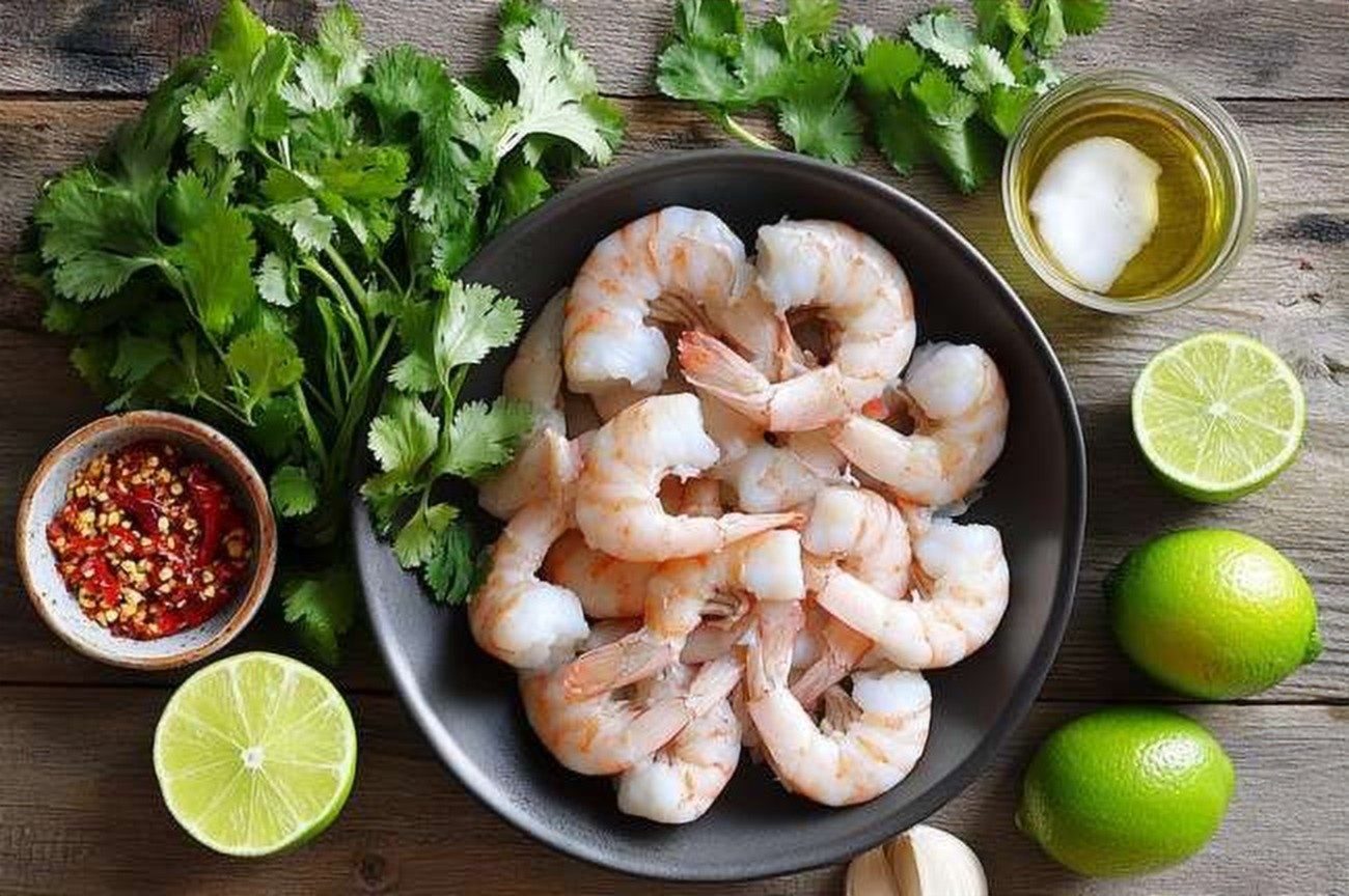 Ingredients for Tanzanian Prawns, Coconut-Lime, Zanzibar Style