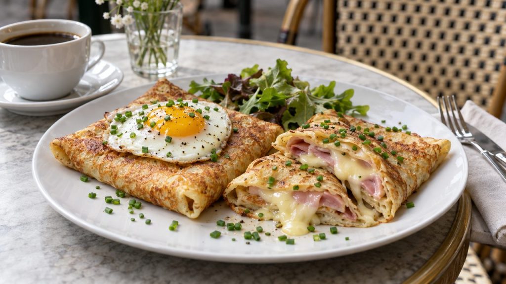 Crepes Keto Jambon Fromage, plated and ready to serve