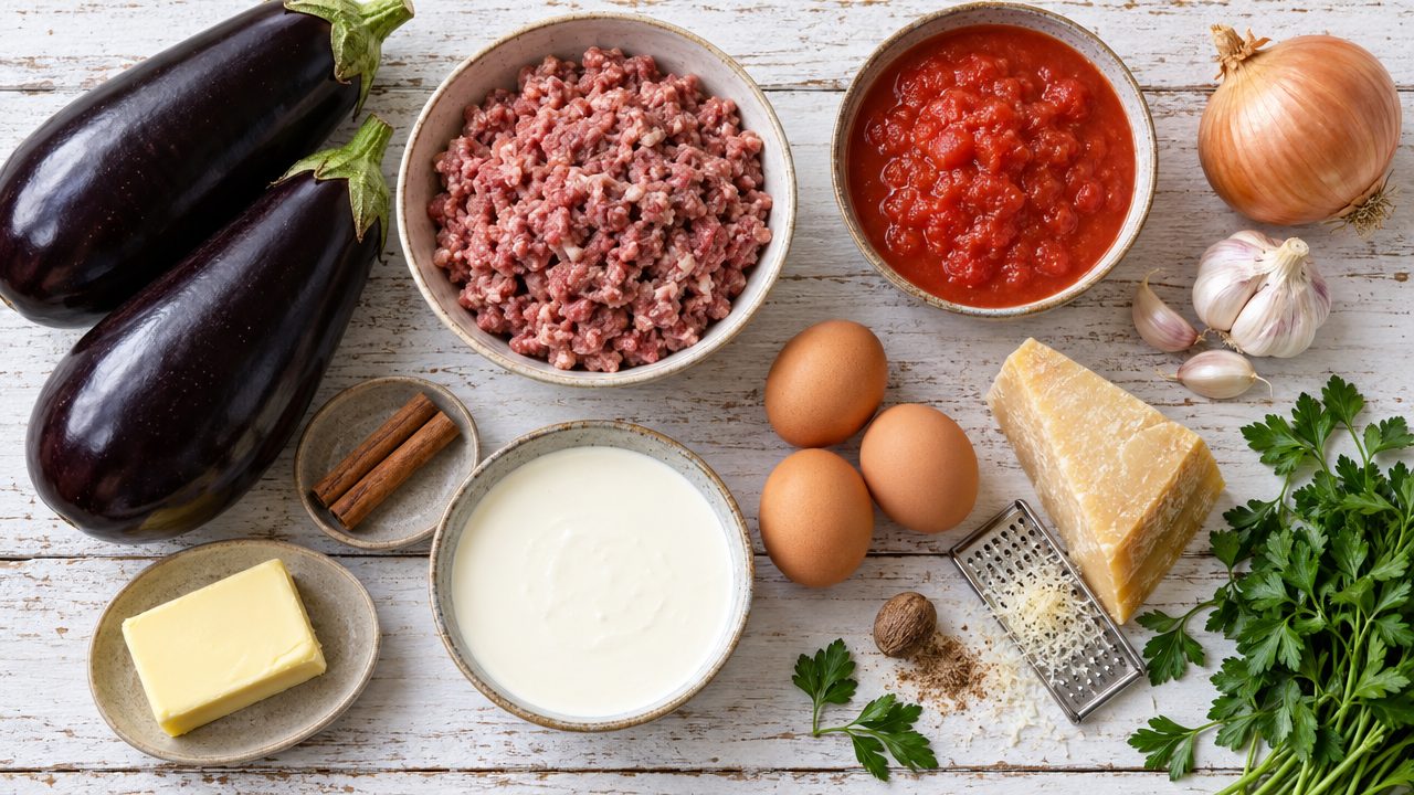 Ingredients for Keto Moussaka