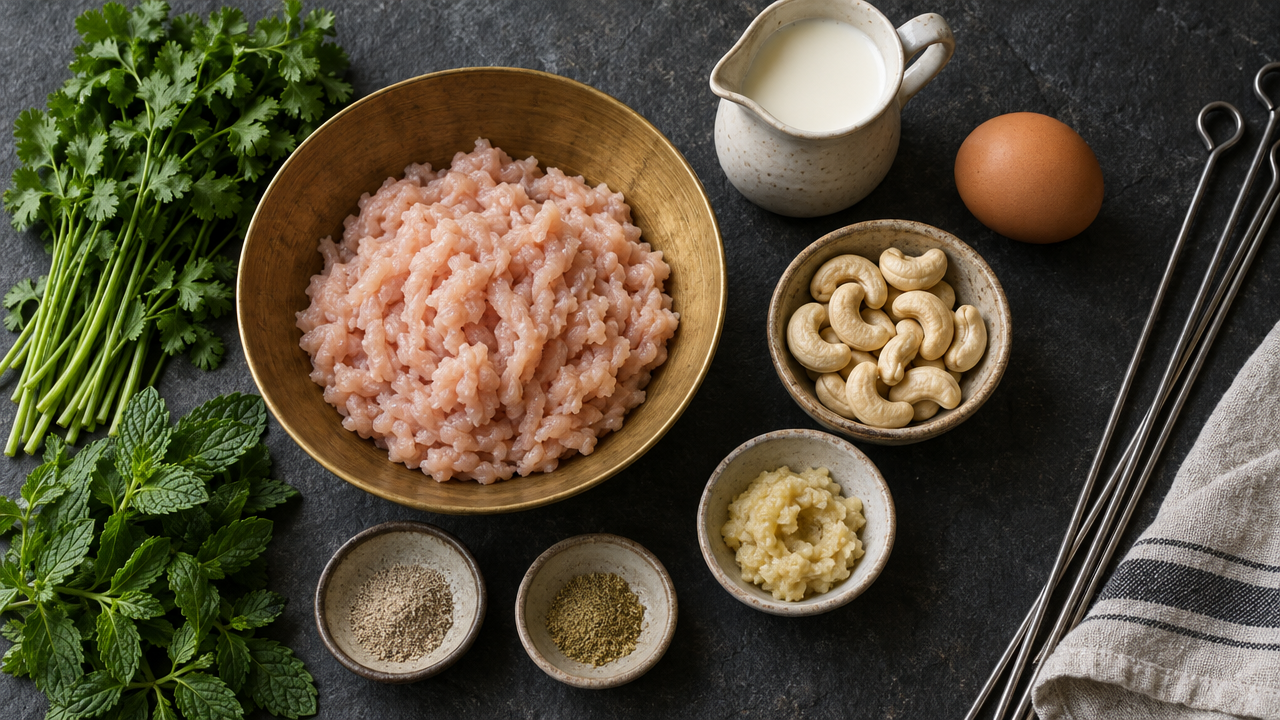 Ingredients for Reshmi Kebab