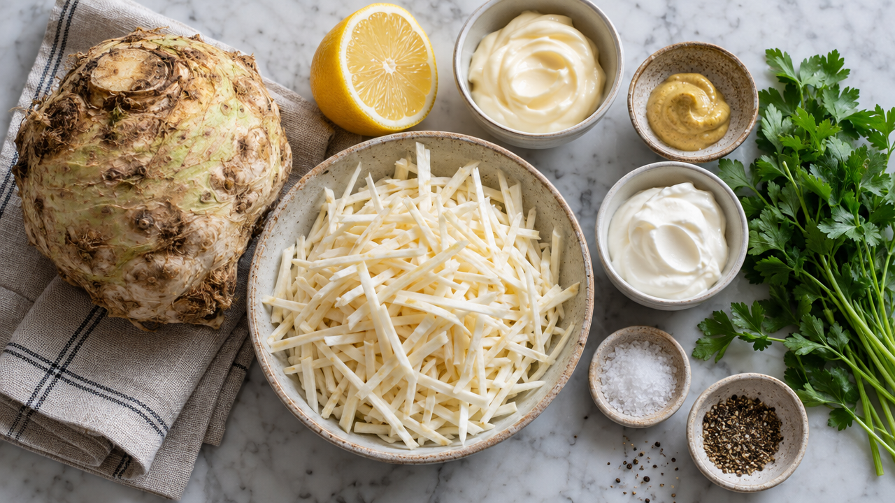 Ingredients for Céleri Rémoulade Keto