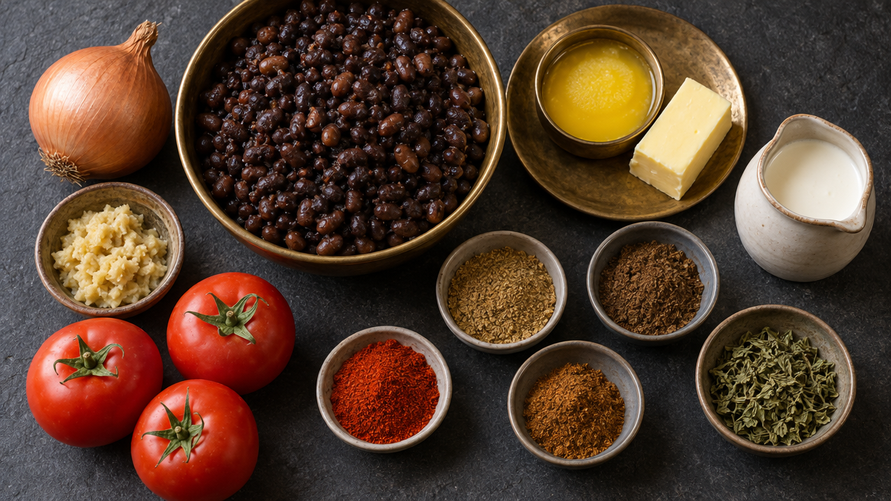 Ingredients for Dal Makhani (Keto)