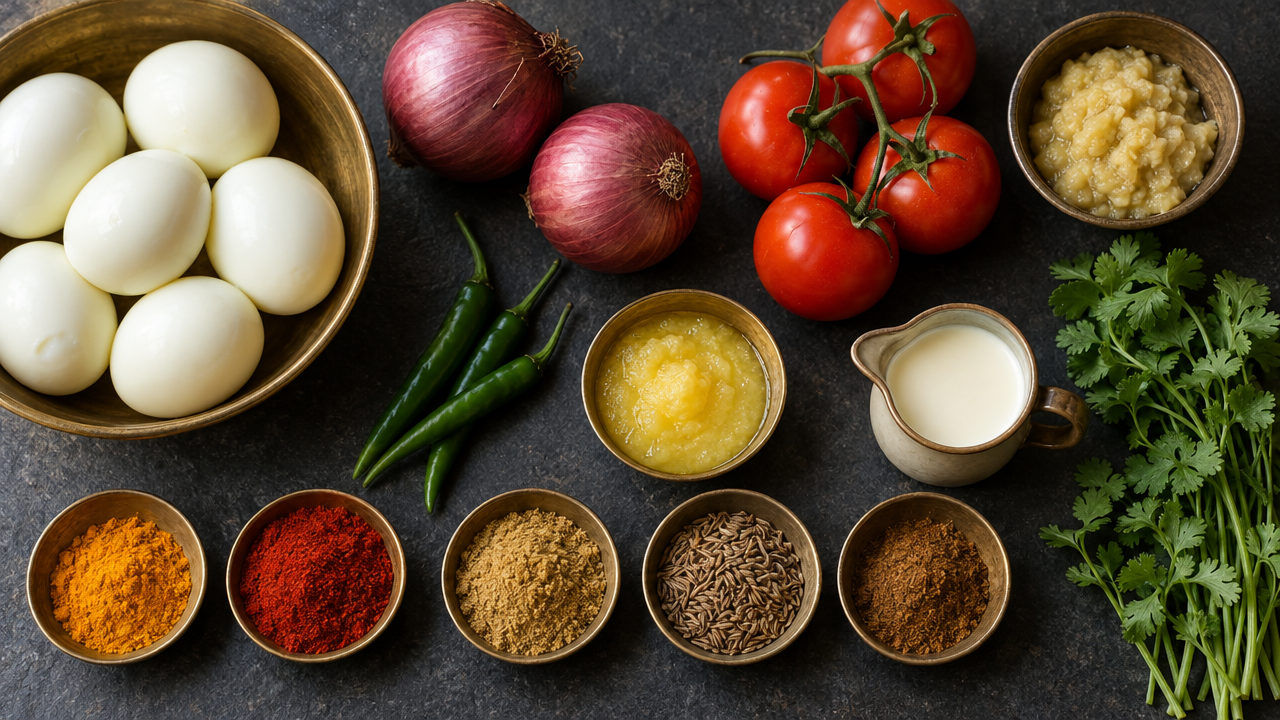 Ingredients for Egg Curry