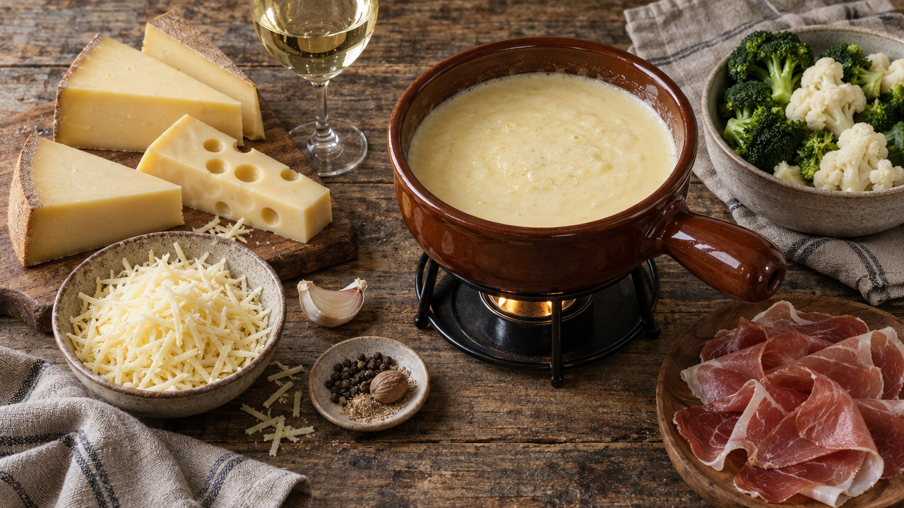 Ingredients for Fondue Savoyarde Keto