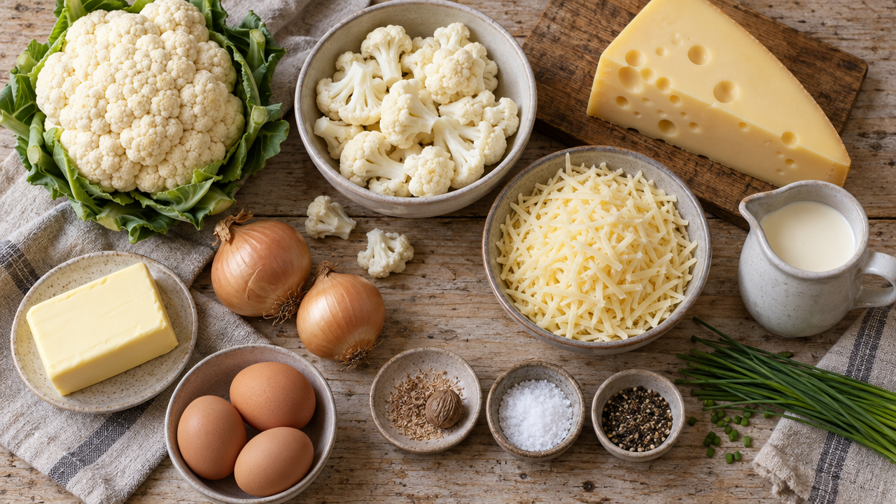 Ingredients for Cauliflower Käsespätzle
