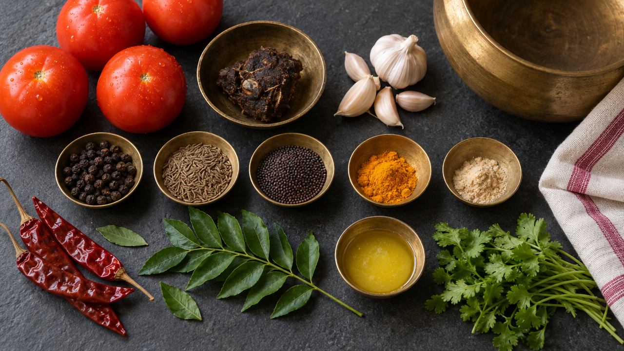 Ingredients for Rasam