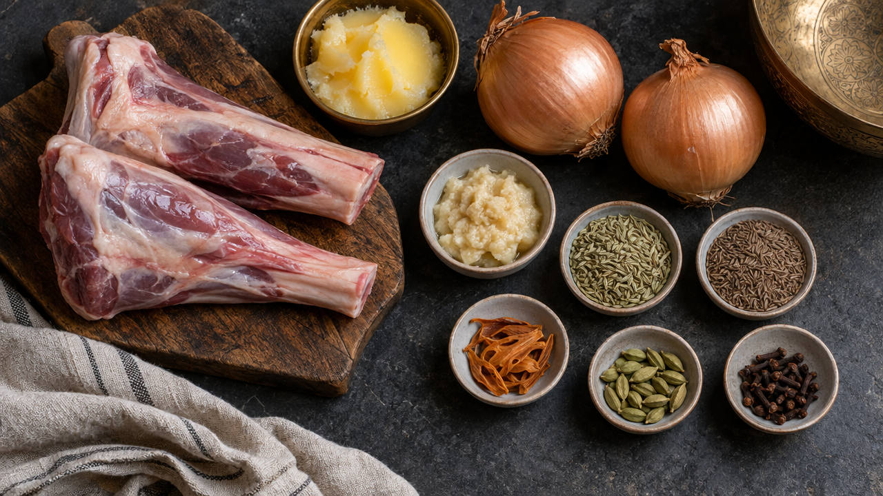 Ingredients for Lamb Nihari
