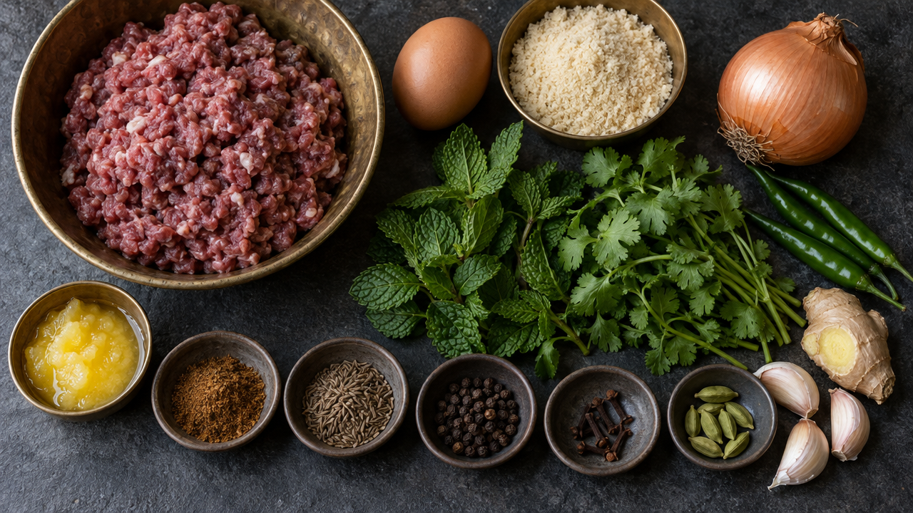 Ingredients for Lamb Shammi Kebab
